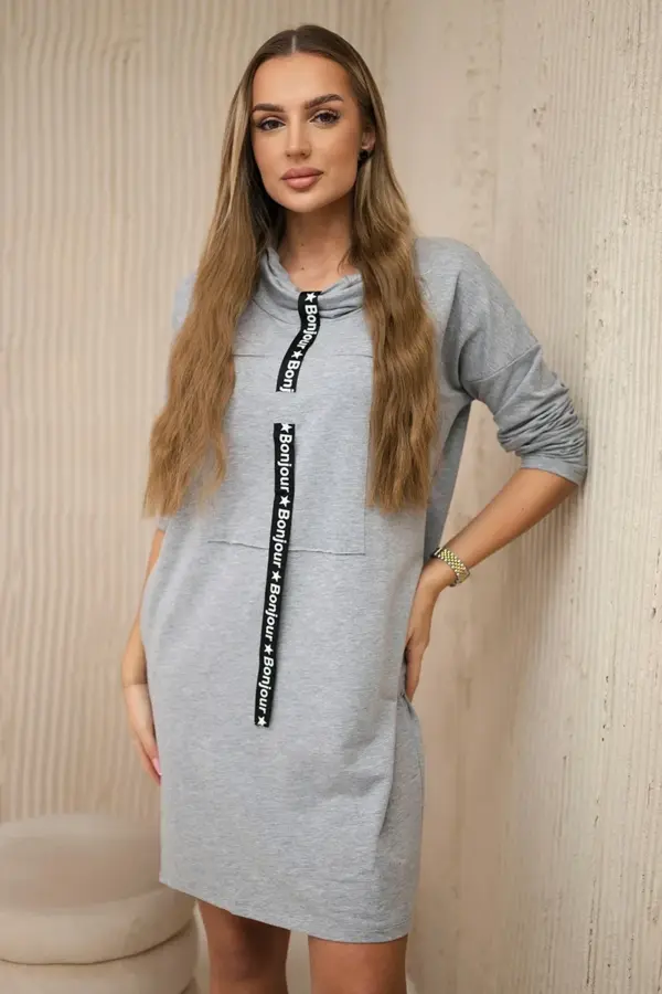 Mikinové šaty Pirjo – Grey