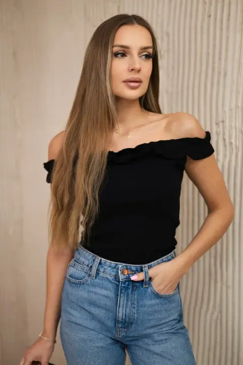 Španělská halenka Sif – Černá