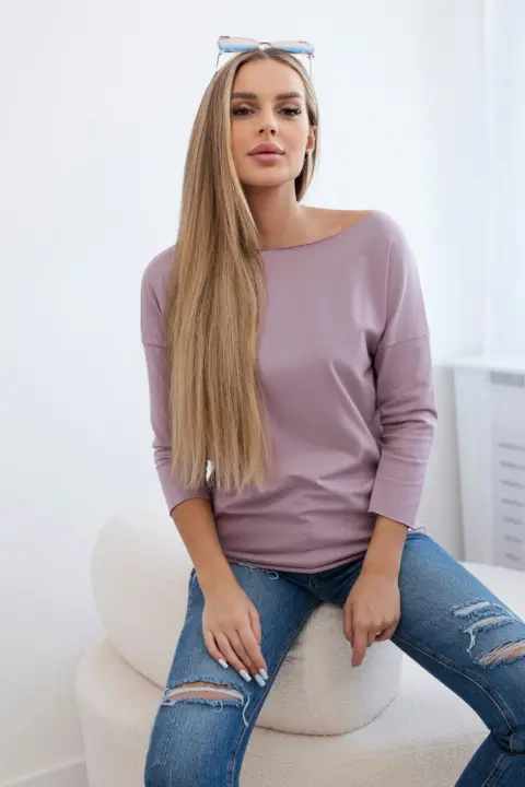 Triko s 3/4 rukávem Lisa – Tmavě růžová
