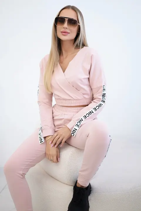 Komplet Josy – Tmavě pudrová růžová