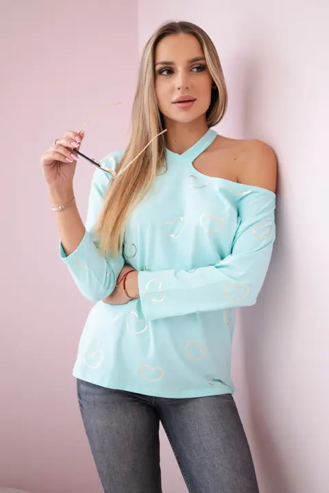 Triko s potiskem Ileana – Mátový