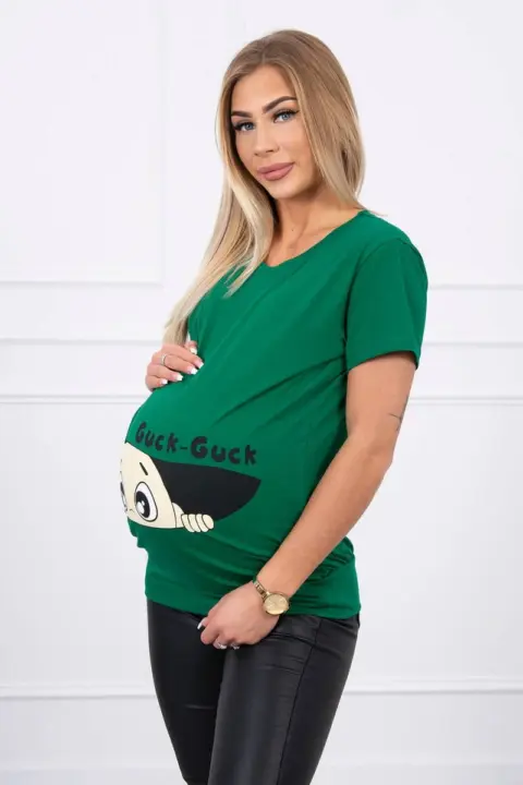 Těhotenské triko Guck Paola – Zelená