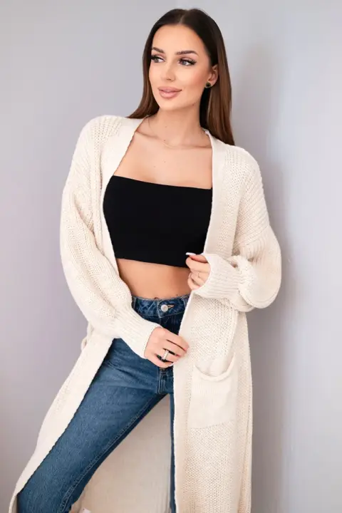 Kardigan Janice – Světle béžová