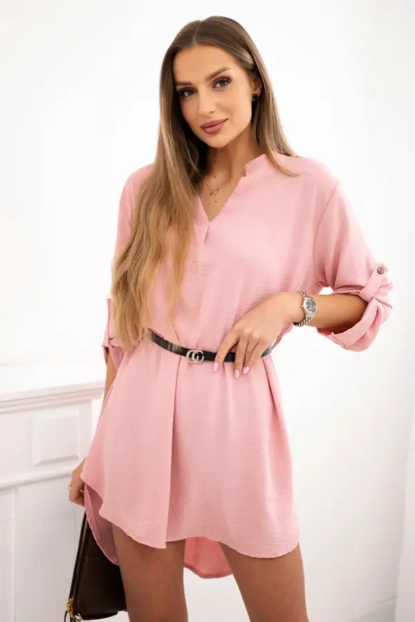 Šaty s prodlouženými zády Catherin – Pudrově růžová