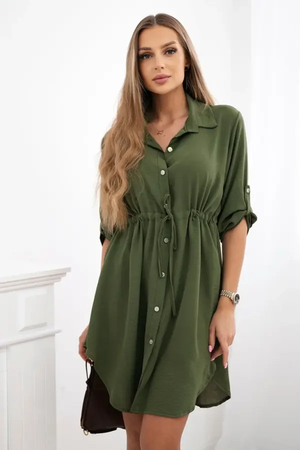 Košilové šaty Helena – Khaki
