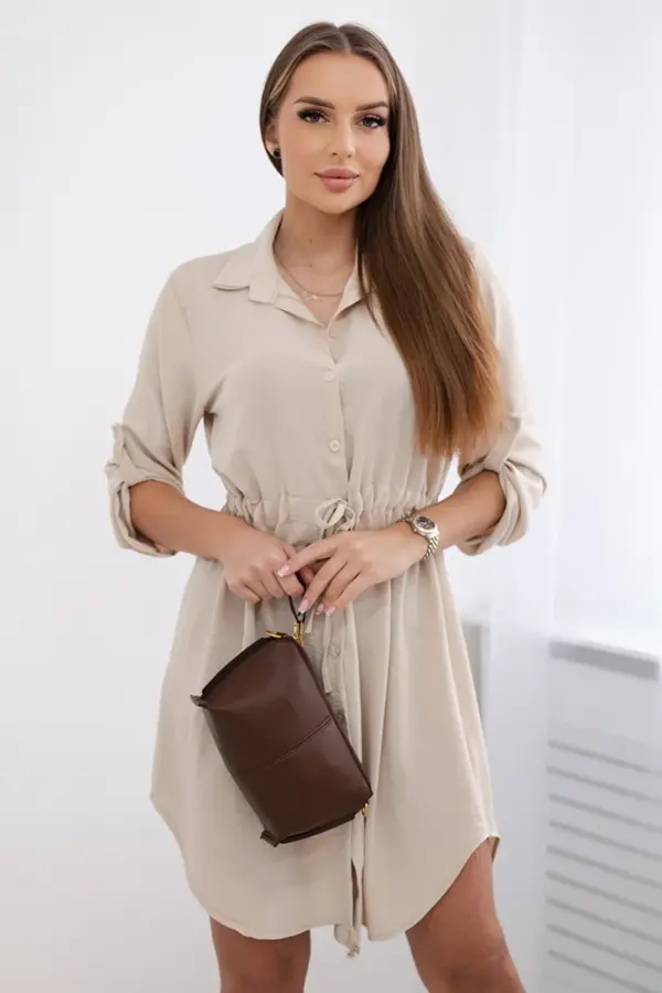 Košilové šaty Helena – Béžová
