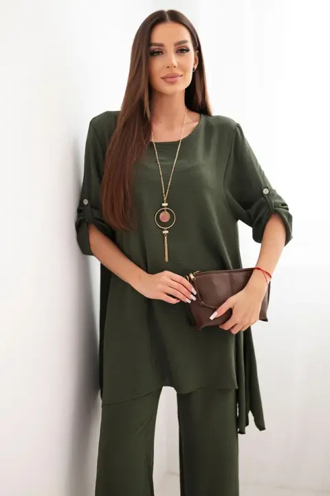 Komplet Ludmila – Tmavé khaki