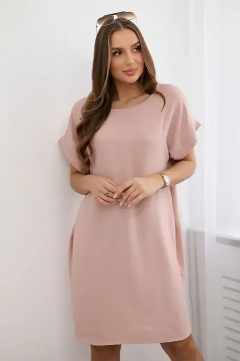 Šaty Marianna – Tmavě pudrová růžová
