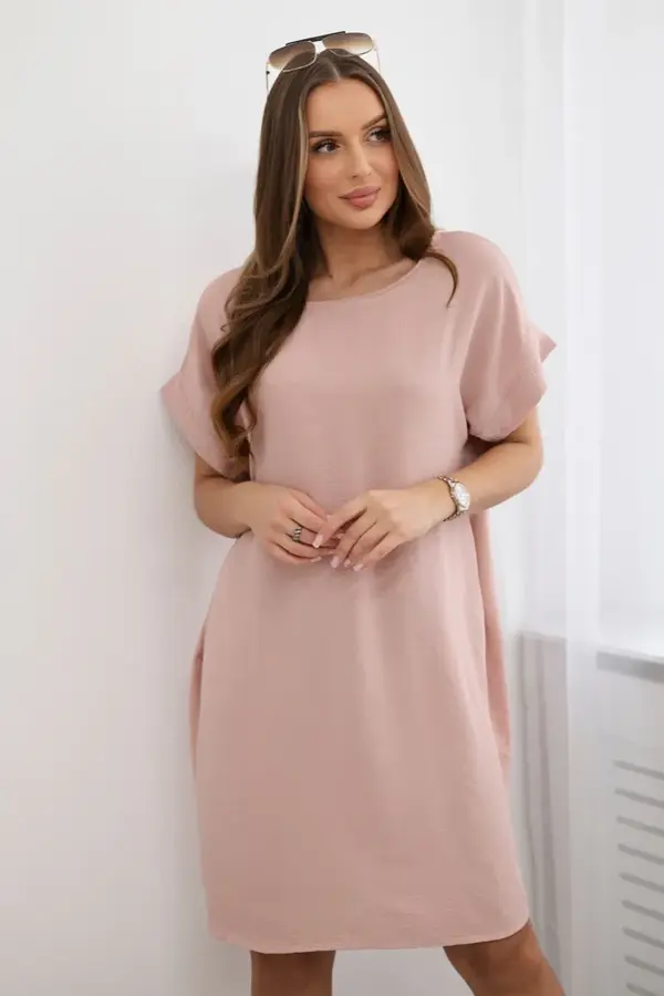 Šaty Marianna – Tmavě pudrová růžová