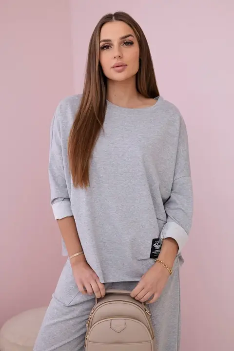 Komplet Adriana – Světle šedá
