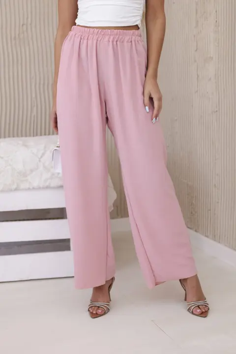 Letní kalhoty Anna – Pudrově růžová