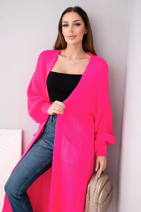 Kardigan Janice – Růžový neon