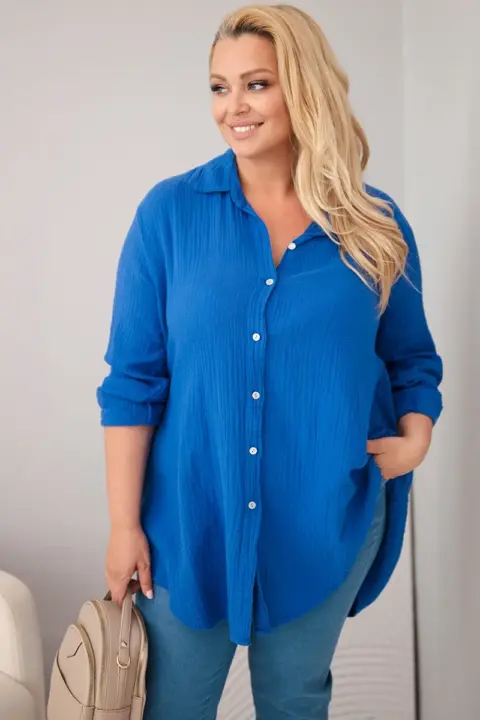 Plus size košile Angelika – Chrpa