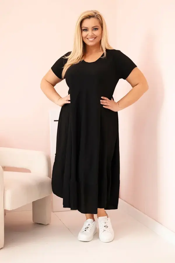 Plus size šaty Gabriela – Černá