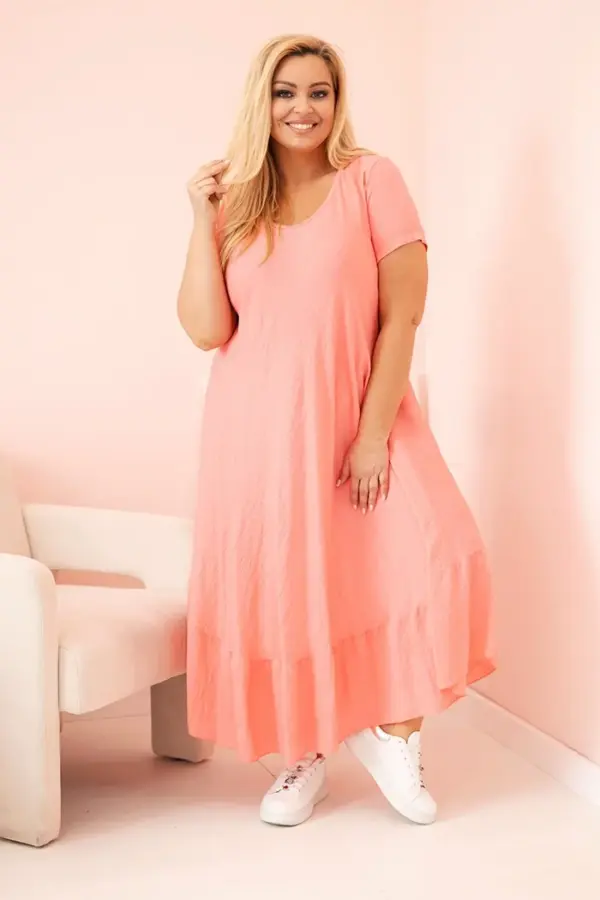 Plus size šaty Gabriela – Růžová