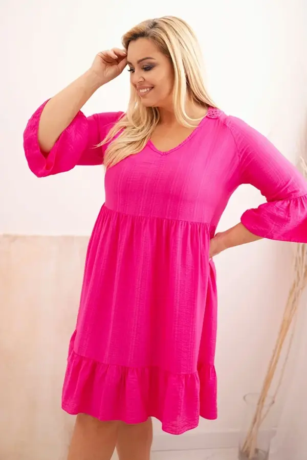 Plus size šaty Johanna – Fuchsie