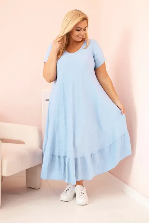 Plus size šaty Gabriela – Modrý