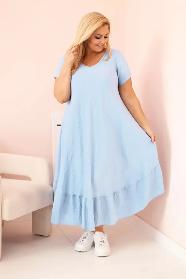 Plus size šaty Gabriela – Modrý