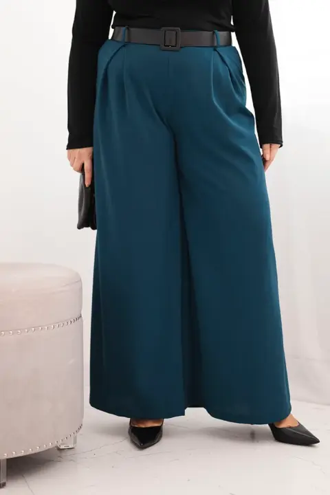Plus size kalhoty Dorota – Námořní