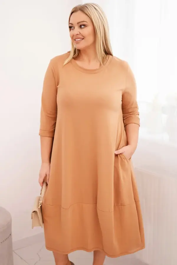 Šaty Lindita – Camelová