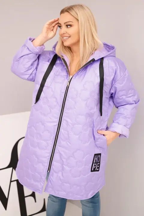 Plus size bunda Kathleen – Světle fialová