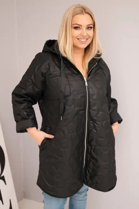 Plus size bunda Kathleen – Černá