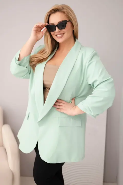 Plus size sako Larisa – Mátový