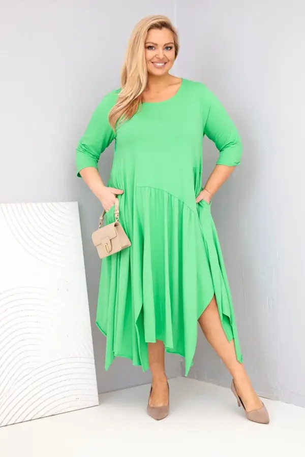Plus size šaty Eliana – Světle zelená