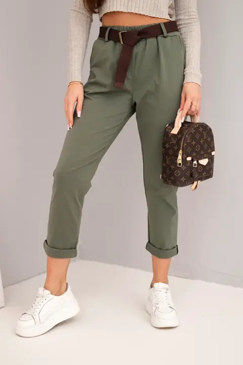 Kalhoty Claudine – Khaki