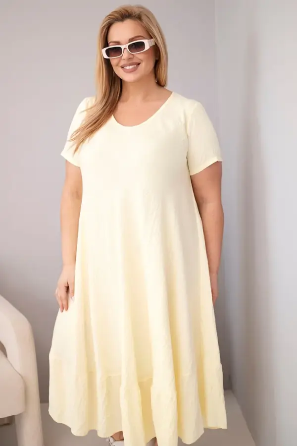 Plus size šaty Gabriela – Žlutý