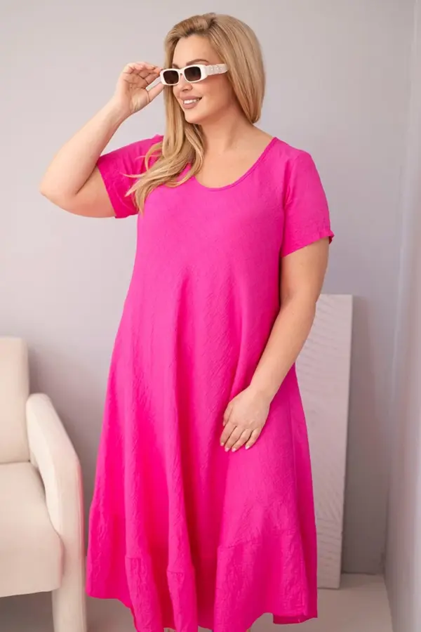 Plus size šaty Gabriela – Fuchsie