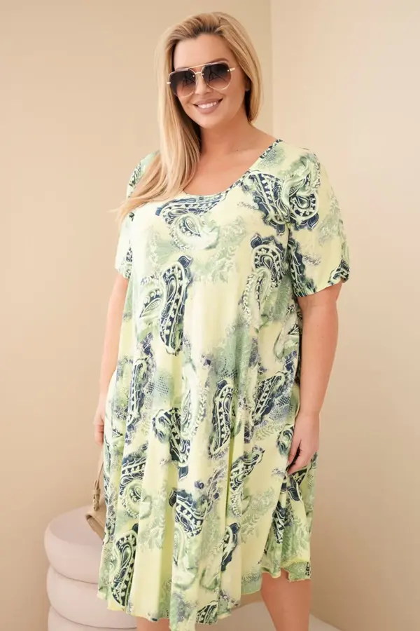 Plus size šaty Ioana – Světle zelená