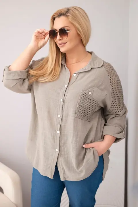 Plus size košile Lidia – Fango