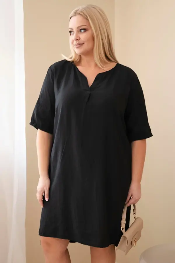 Plus size šaty Dace – Černá