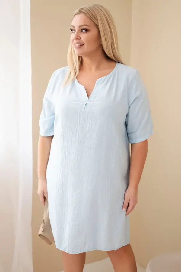 Plus size šaty Dace – Modrý
