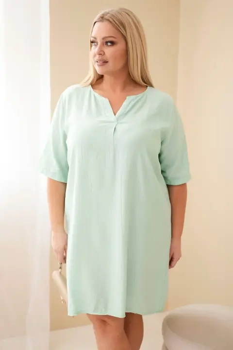 Plus size šaty Dace – Tmavě mátová