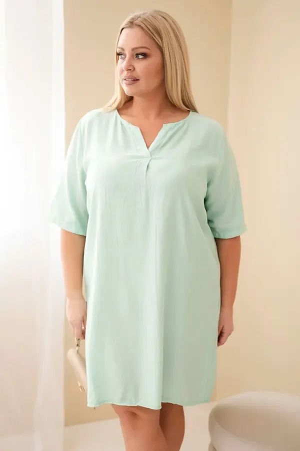 Plus size šaty Dace – Tmavě mátová
