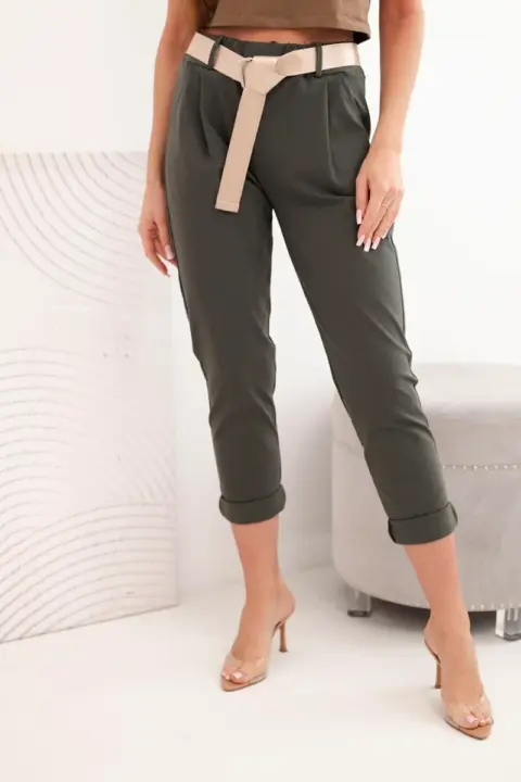 Kalhoty Natalia – Khaki