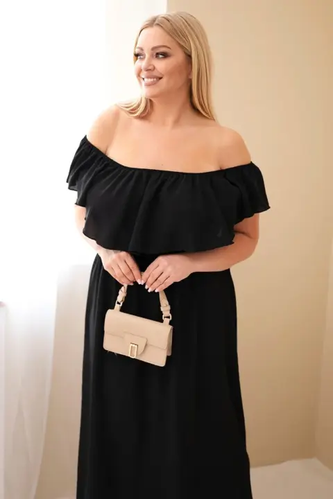 Plus size šaty Mariam – Černá