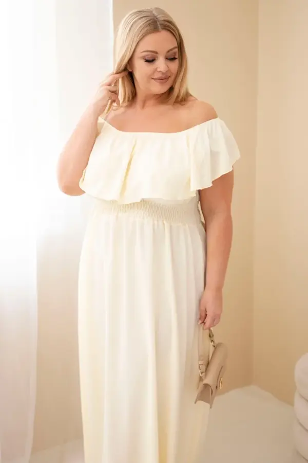 Plus size šaty Mariam – Žlutý