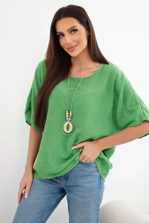 Oversize halenka Isabella – Zelená
