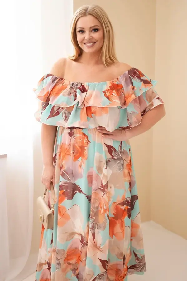 Plus size šaty Astrid – Mátový