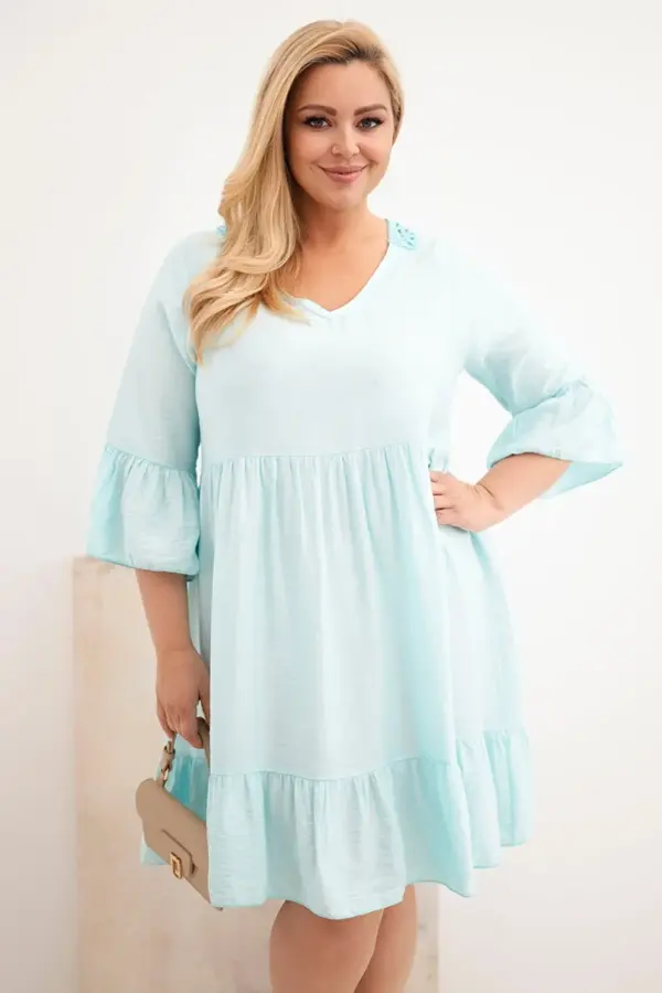 Plus size šaty Johanna – Mátový