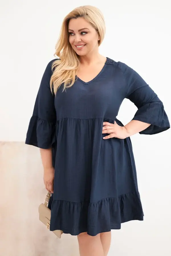 Plus size šaty Johanna – Námořnická modř