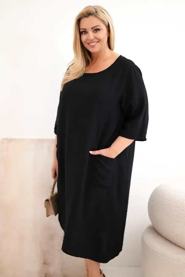 Plus size šaty Sarah – Černá