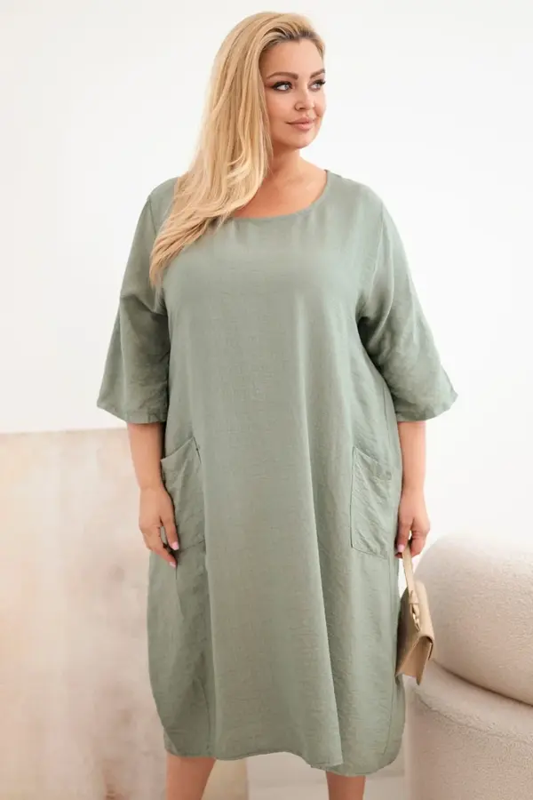 Plus size šaty Sarah – Khaki
