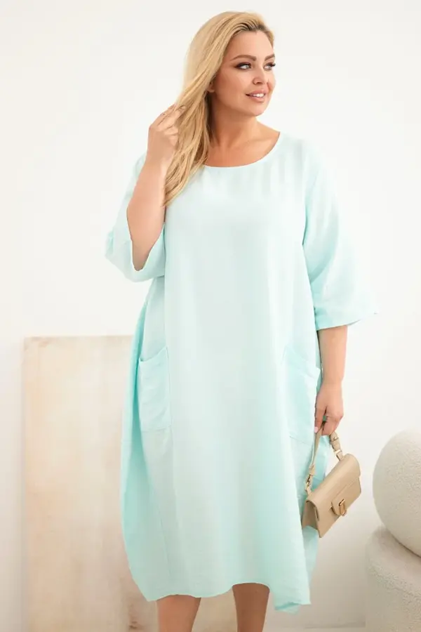 Plus size šaty Sarah – Mátový