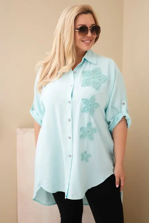 Plus size košile Marika – Mátový