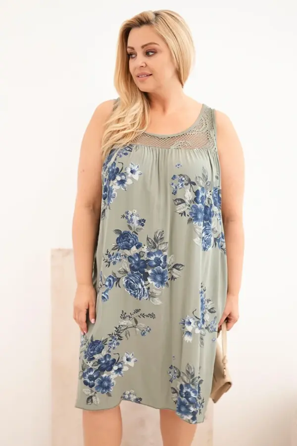 Plus size šaty Caroline – Khaki
