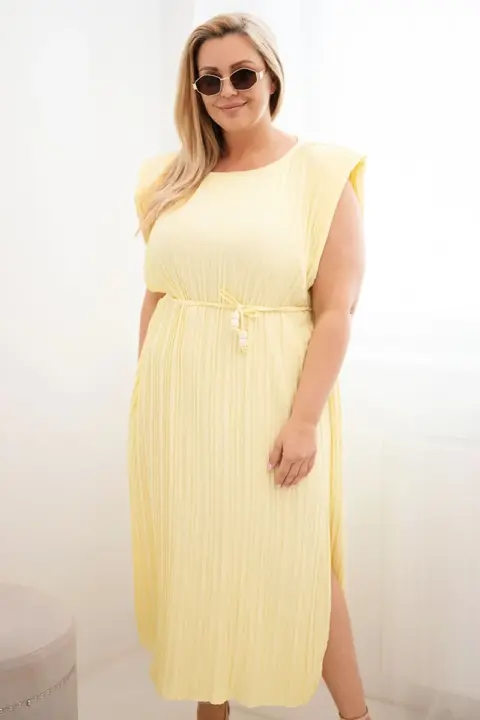 Plus size šaty Helen – Žlutý